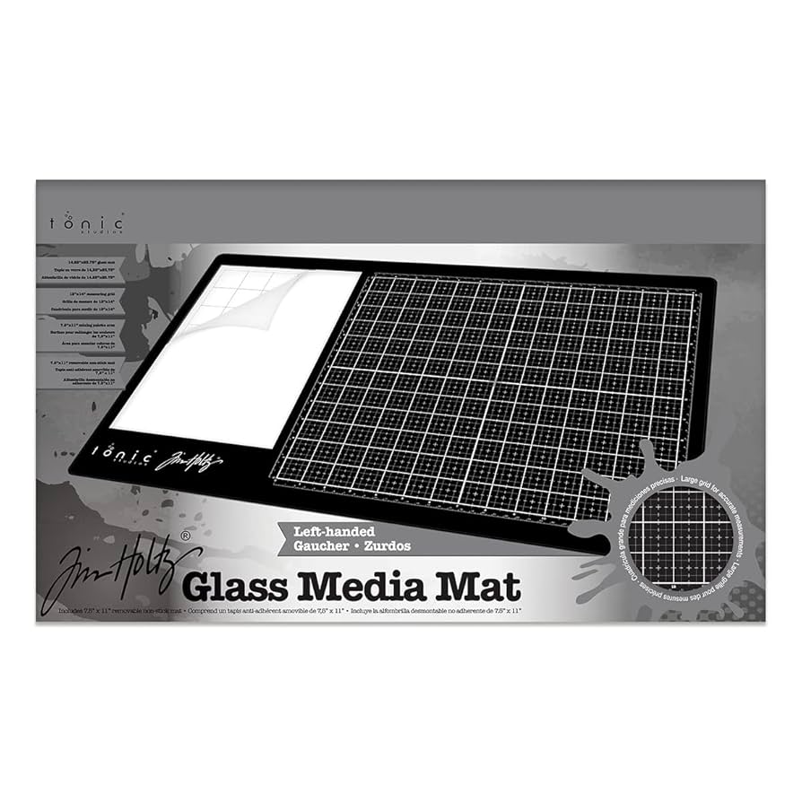 風太Tim Holtz Tonic ガラスマットGlassMediaMat Tim Holtz - Glass Surface Media Mat - Right Handed - 1914eUS